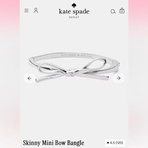 Kate Spade Silver Mini Bow Bangle